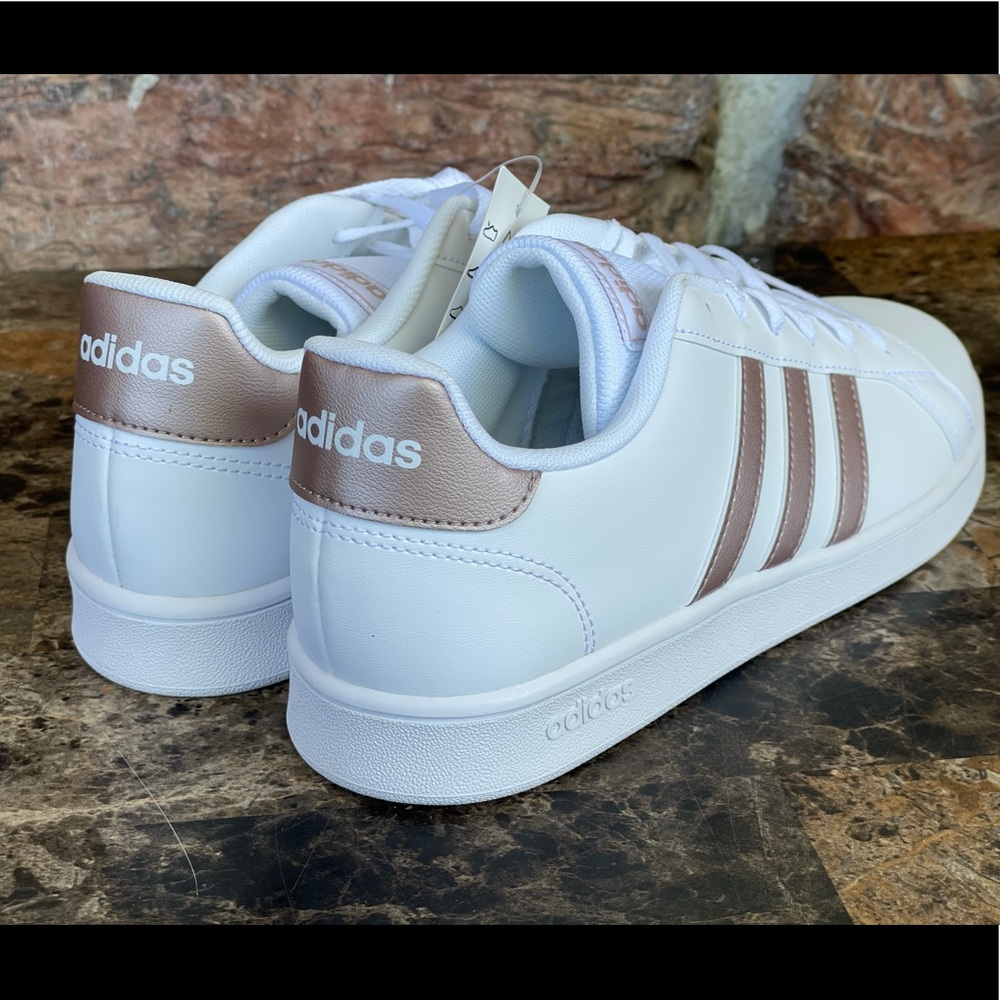 adidas Big Girls' Grand Court Casual Sneakers - Picture 11 of 16